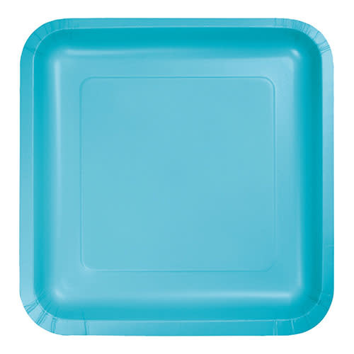 Creative Converting Bermuda Blue - Plates, 9" Square 18ct