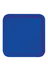 Creative Converting Cobalt - Plates, 7" Square Paper 18ct