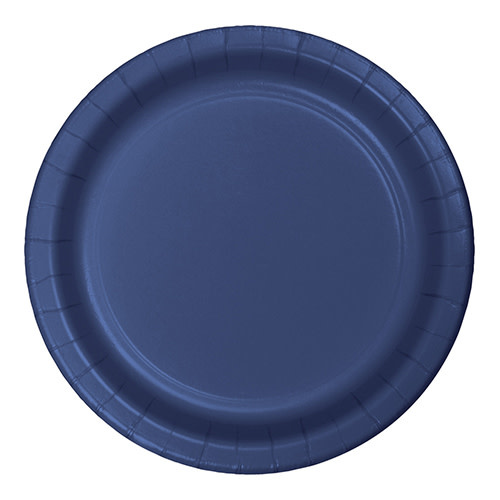 Creative Converting Navy - Plates, 7" Round Paper 24ct