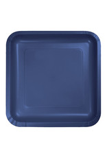 Creative Converting Navy - Plates, 7" Square Paper 18ct