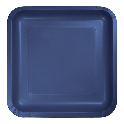 Creative Converting Navy - Plates, 7" Square Paper 18ct