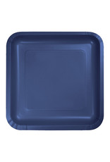 Creative Converting Navy - Plates, 9" Square Paper 18ct