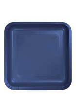 Creative Converting Navy - Plates, 9" Square Paper 18ct