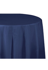 Creative Converting Navy - Tablecover, 82" Rnd Plastic