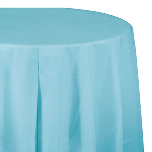 Creative Converting Pastel Blue - Tablecover, 82" Rnd Plastic
