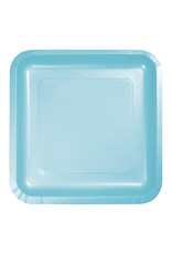 Creative Converting Pastel Blue - Plates, 9" Square Paper 18ct