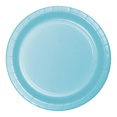 Creative Converting Pastel Blue - Plates, 7" Round Paper 24ct