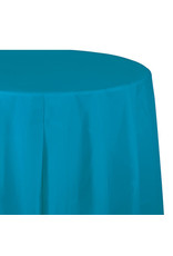 Creative Converting Turquoise - Tablecover, 82" Rnd Plastic