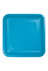 Creative Converting Turquoise - Plates, 9" Square Paper