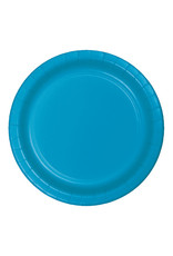 Creative Converting Turquoise - Plates, 7" Round Paper 24ct