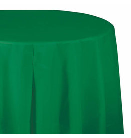 Creative Converting Emerald Green - Tablecover, 82" Rnd Plastic