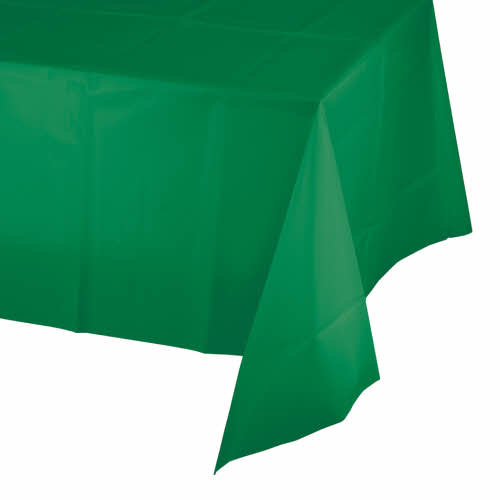 Creative Converting Emerald Green - Tablecover, 54x108 Plastic