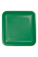 Creative Converting Emerald Green - Plates, 7" Square Paper 18ct