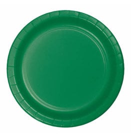 Creative Converting Emerald Green - Plates, 7" Round Paper 24ct