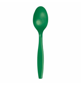 Creative Converting Emerald Green - Plastic Spoons 24ct