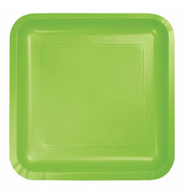 Creative Converting Fresh Lime - Plates, 7" Square Paper 18ct