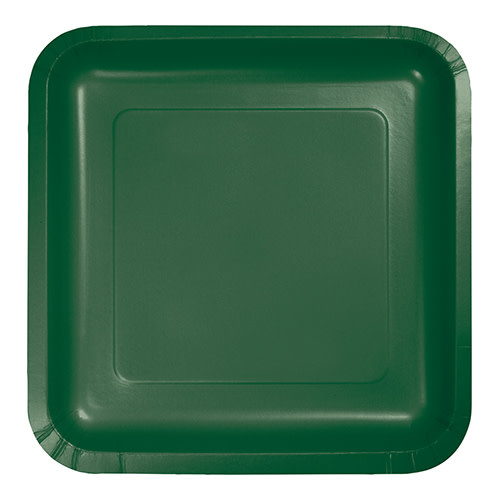 Creative Converting Hunter Green - Plates, 7" Square Paper 18ct
