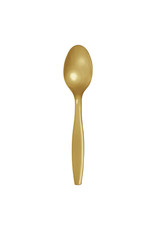 Creative Converting Glittering Gold - Plastic Spoons 24ct