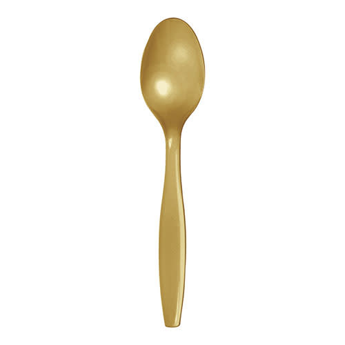 Creative Converting Glittering Gold - Plastic Spoons 24ct