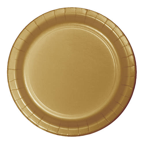 Creative Converting Glittering Gold - Plates, 9" Round Paper 24ct