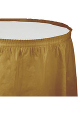 Creative Converting Glittering Gold - Tableskirt, 14' Plastic