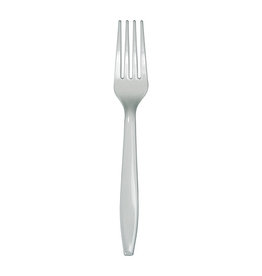 Creative Converting Shimmering Silver - Plastic Forks 24ct