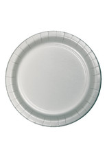 Creative Converting Shimmering Silver - Plates, 9" Round Paper 24ct