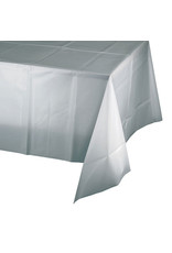 Creative Converting Shimmering Silver - Tablecover, 54x108 Plastic