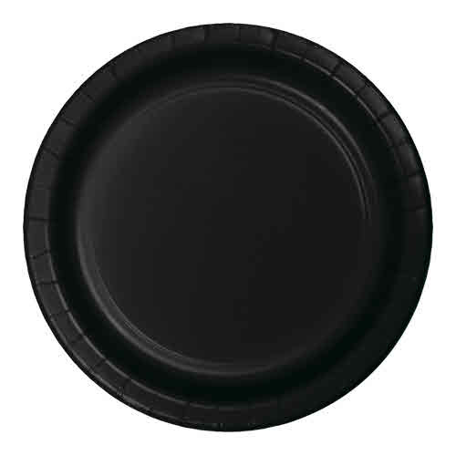 Creative Converting Black Velvet - Plates, 10" Round Paper 24ct