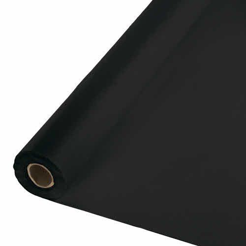 Creative Converting Black Velvet - Table Roll, 100' Plastic
