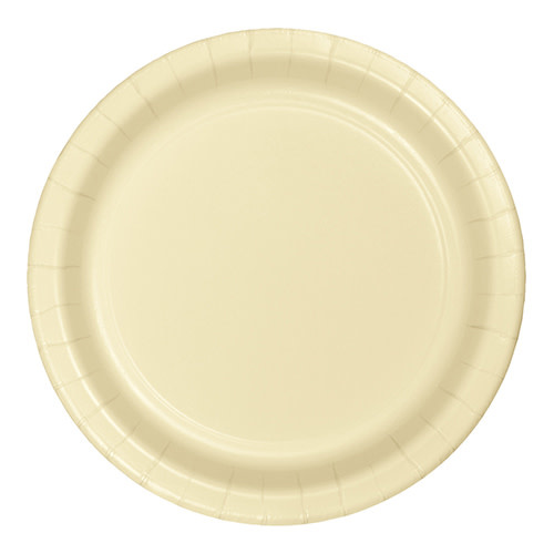 Creative Converting Ivory - Plates, 7" Round Paper 24ct