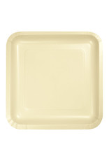 Creative Converting Ivory - Plates, 7" Square Paper 18ct