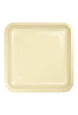 Creative Converting Ivory - Plates, 9" Square Paper 18ct