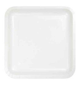 Creative Converting White - Plates, 7" Square Paper 18ct