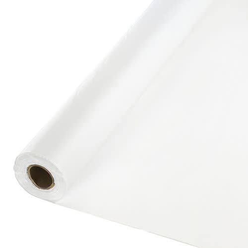 Creative Converting White - Table Roll, Plastic  100 ft