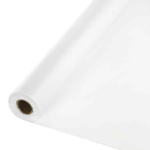 Creative Converting White - Table Roll, Plastic  250 ft