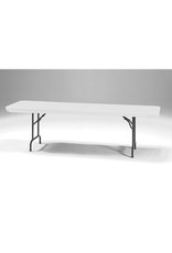 Creative Converting White - Tablecover, 30x96 Stay Put Plastic