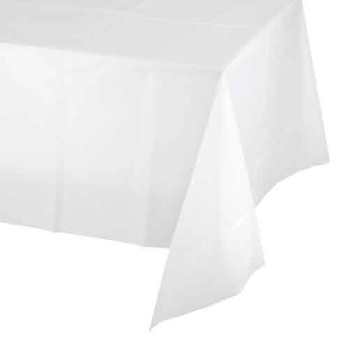 Creative Converting White - Tablecover, 54x108 Plastic