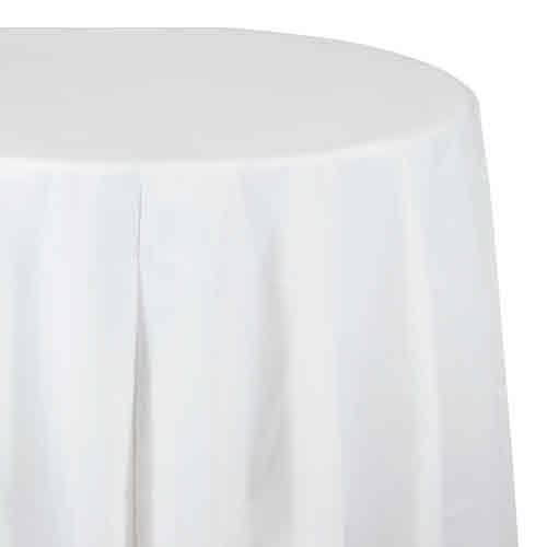 Creative Converting White - Tablecover, 82" Rnd Plastic