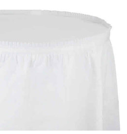 Creative Converting White - Tableskirt, 14' Plastic