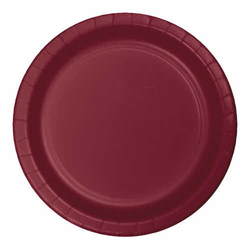Creative Converting Burgundy - Plates, 10" Round Paper 24ct