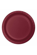 Creative Converting Burgundy - Plates, 7" Round Paper 24ct