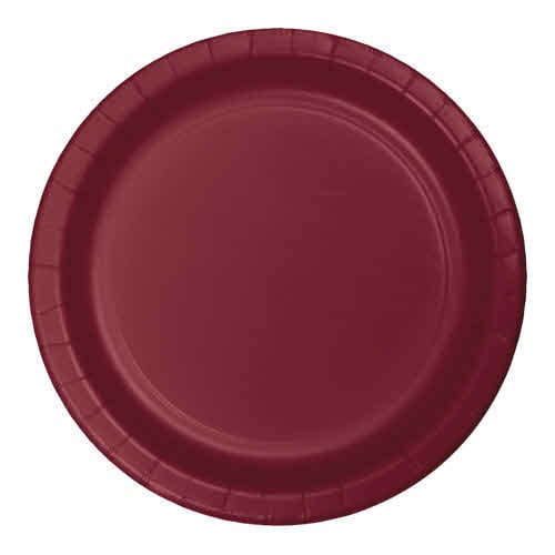 Creative Converting Burgundy - Plates, 9" Round Paper 24ct
