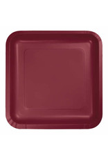 Creative Converting Burgundy - Plates, 9" Square Paper 18ct