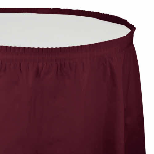 Creative Converting Burgundy - Tableskirt, 14' Plastic