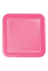 Creative Converting Candy Pink - Plates, 9" Square Paper 18ct