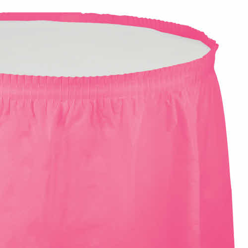 Creative Converting Candy Pink - Tableskirt, 14' Plastic