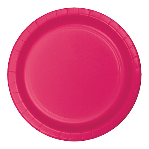 Creative Converting Hot Magenta - Plates, 7" Round Paper 24ct