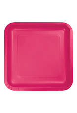 Creative Converting Hot Magenta - Plates, 7" Square Paper 18ct