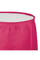 Creative Converting Hot Magenta - Tableskirt, 14' Plastic